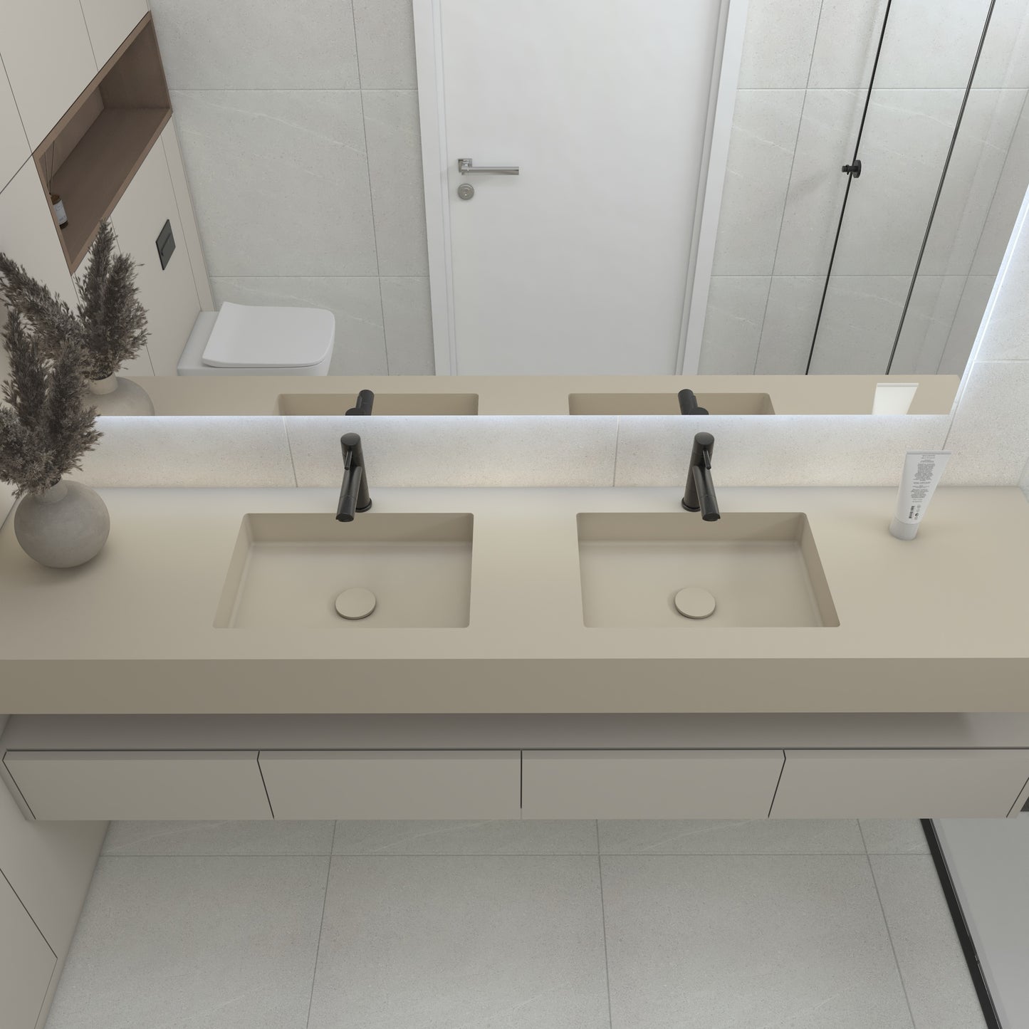 Neptune Prestige Edge - Vasque Double Suspendue en Corian®