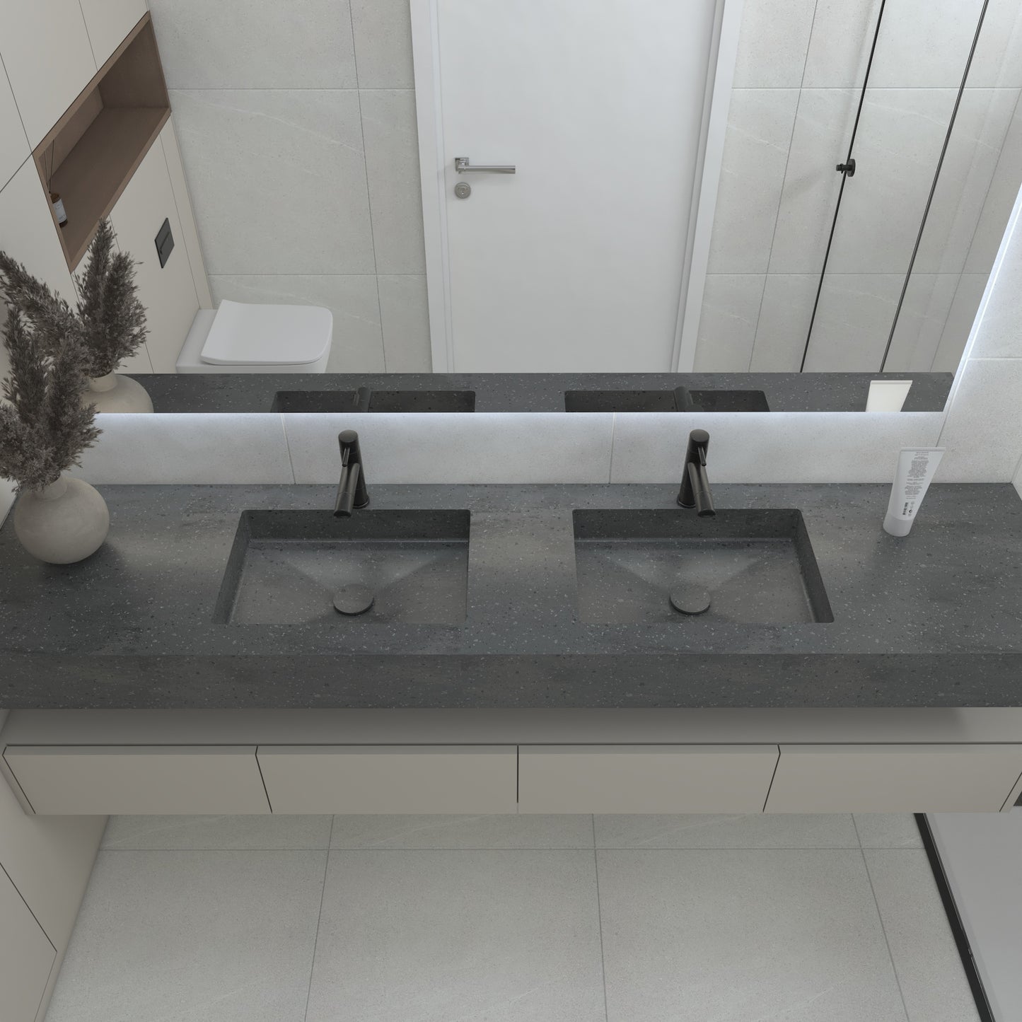 Neptune Prestige Edge - Vasque Double Suspendue en Corian®