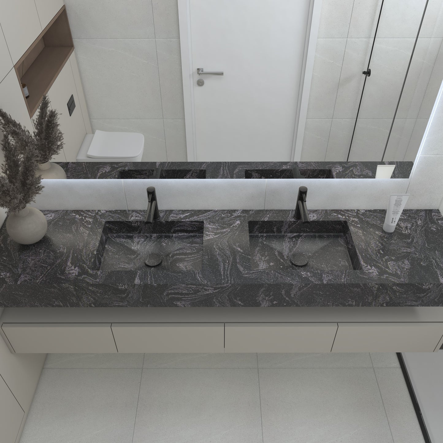Neptune Prestige Edge - Vasque Double Suspendue en Corian®