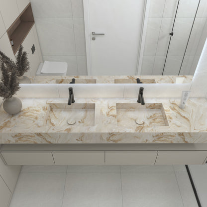 Neptune Prestige Edge - Vasque Double Suspendue en Corian®