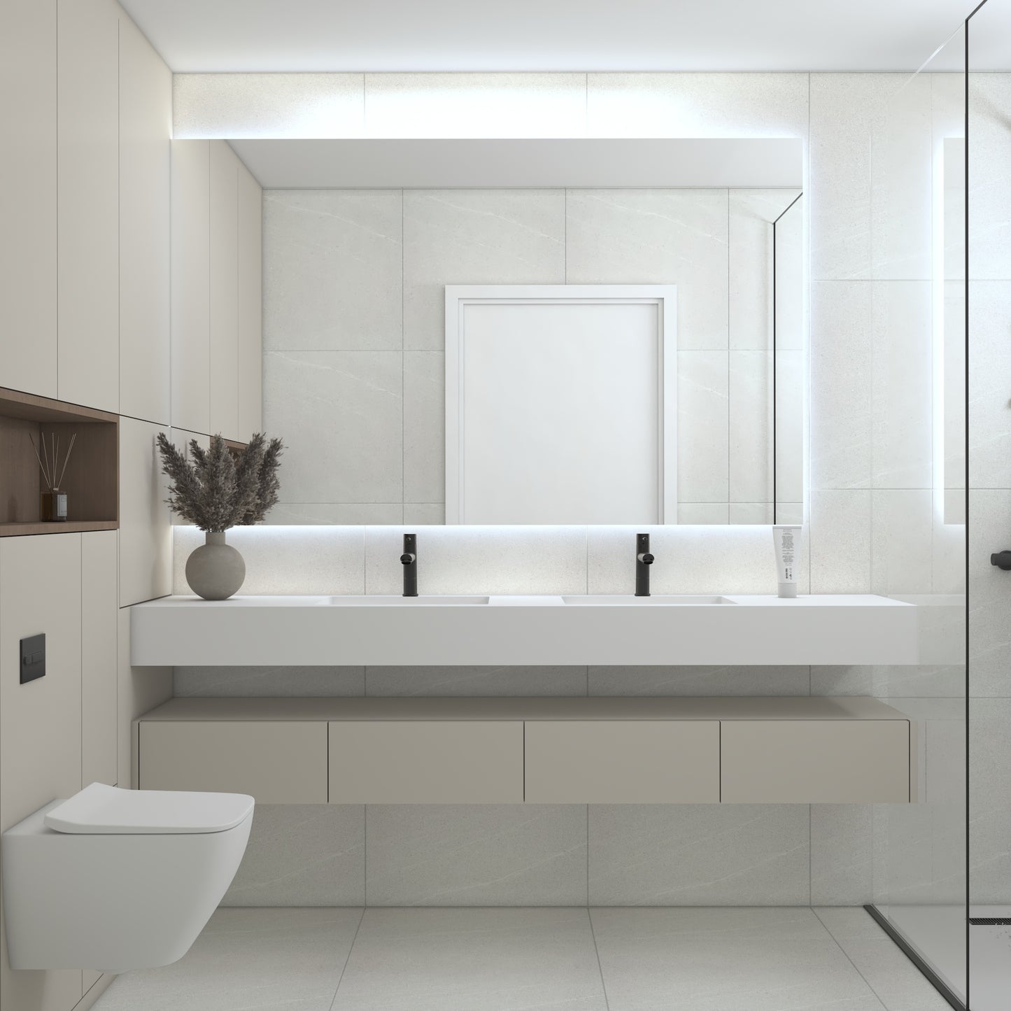 Neptune Prestige Edge - Vasque Double Suspendue en Corian®