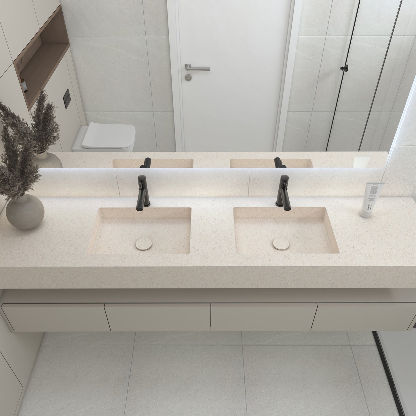 Neptune Prestige Edge - Vasque Double Suspendue en Corian®