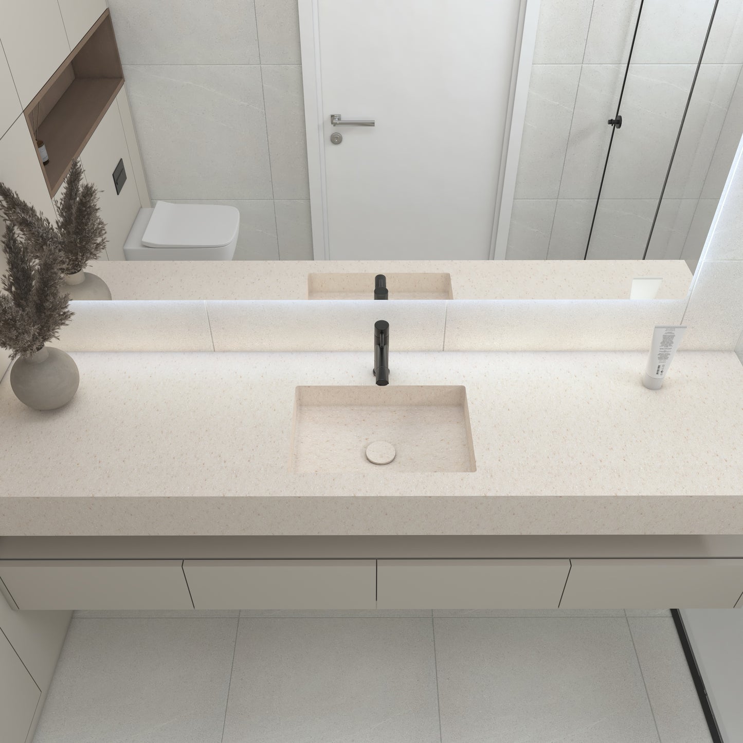 Neptune Prestige Edge - Vasque Simple Suspendue en Corian®