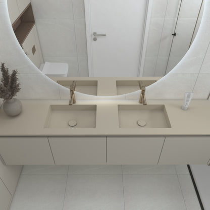 Neptune Prestige – Vasque Double à Encastrer en Corian®