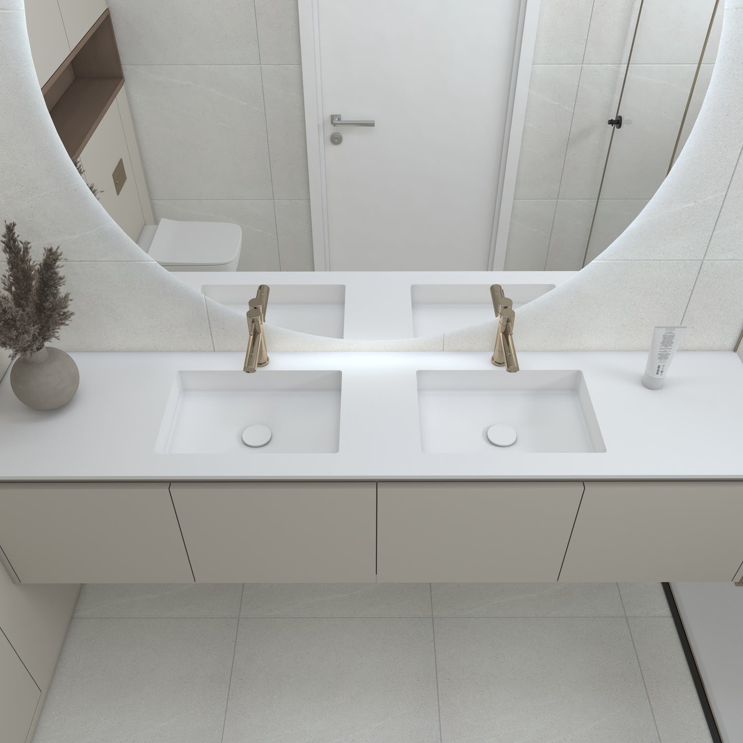Neptune Prestige – Vasque Double à Encastrer en Corian®