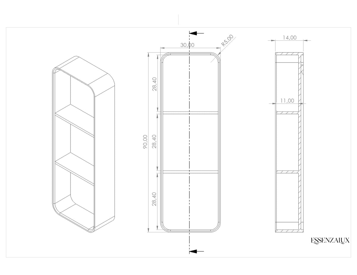 Selene Niche Verticale en Corian®
