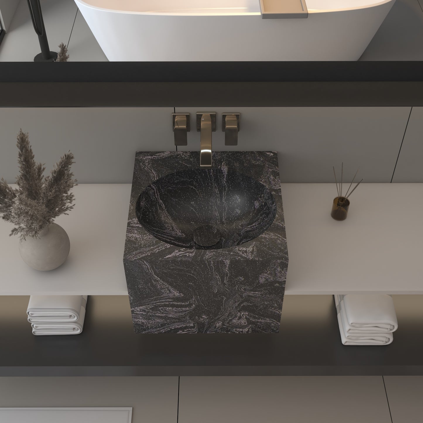 Vulcano Essence Deep - Lavatório Suspenso | Tamanho Mini em Corian®