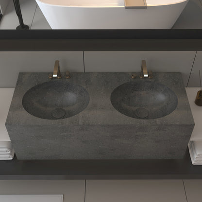 Vulcano Prestige Deep - Lavatório Duplo Suspenso em Corian®