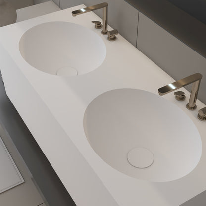 Vulcano Prestige Deep - Lavatório Duplo Suspenso em Corian®