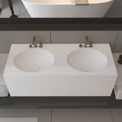 Vulcano Prestige Deep - Lavatório Duplo Suspenso em Corian®
