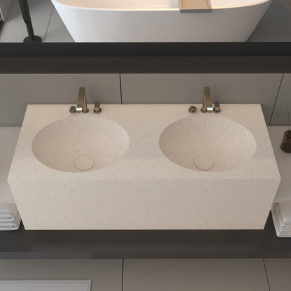 Vulcano Prestige Deep - Lavatório Duplo Suspenso em Corian®