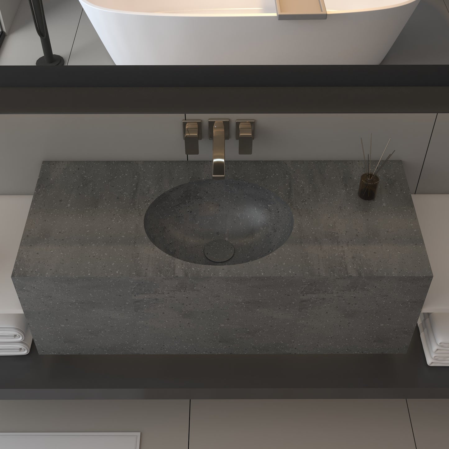 Vulcano Prestige Deep  - Lavatório Simples Suspenso em Corian®