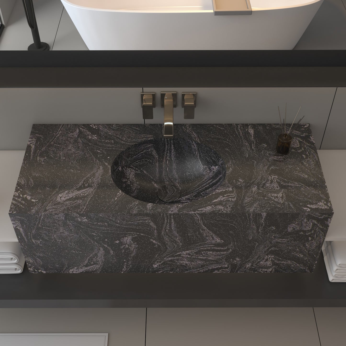 Vulcano Prestige Deep  - Lavatório Simples Suspenso em Corian®