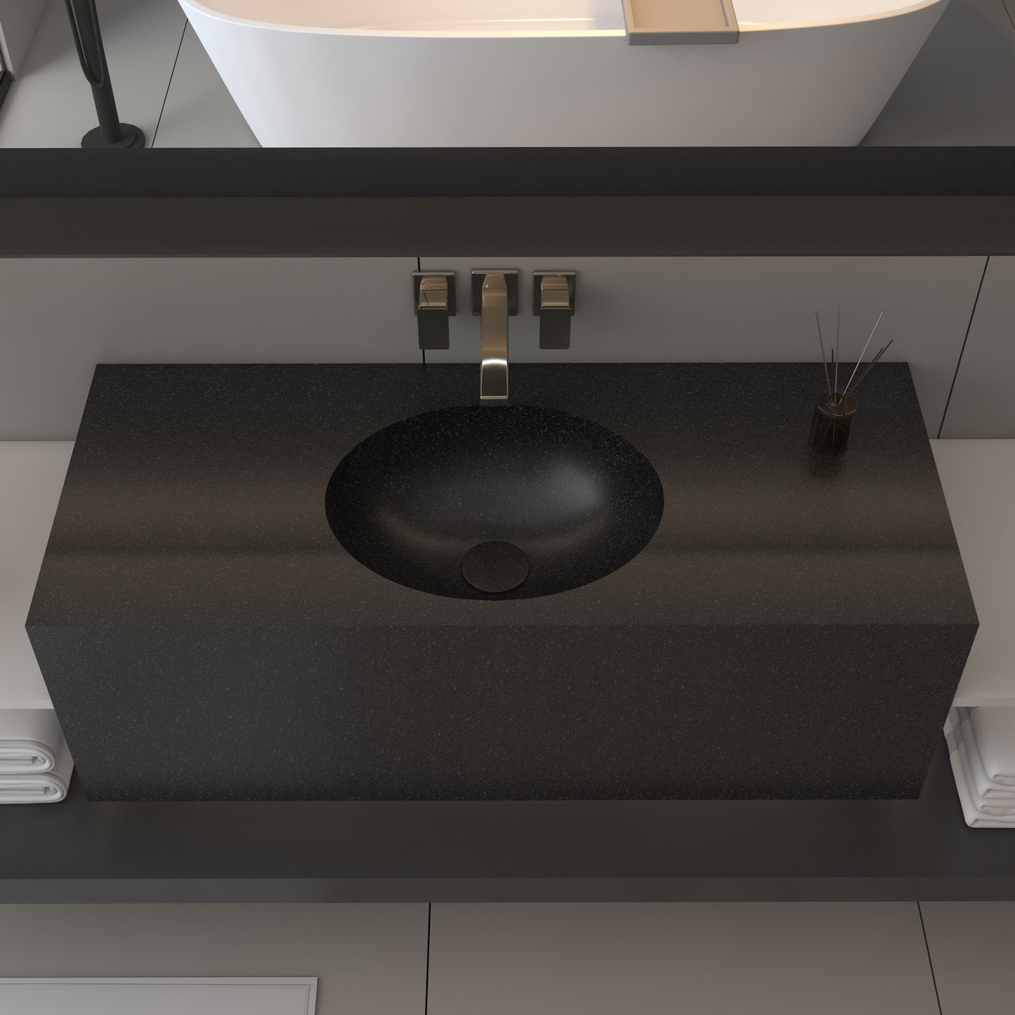 Vulcano Prestige Deep  - Lavatório Simples Suspenso em Corian®