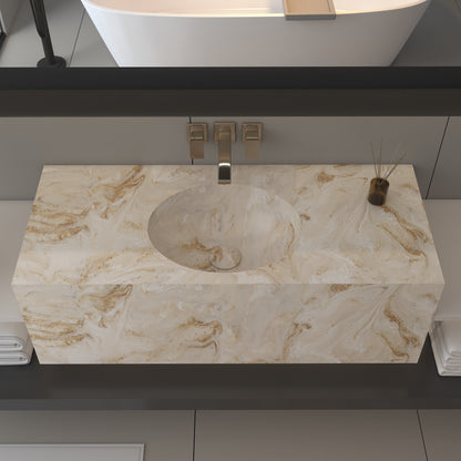 Vulcano Prestige Deep  - Lavatório Simples Suspenso em Corian®