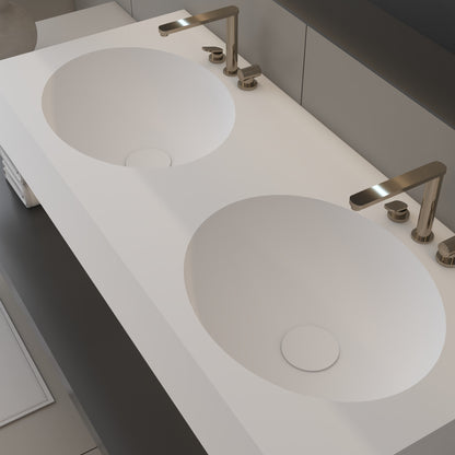 Vulcano Prestige Edge - Lavatório Duplo Suspenso em Corian®