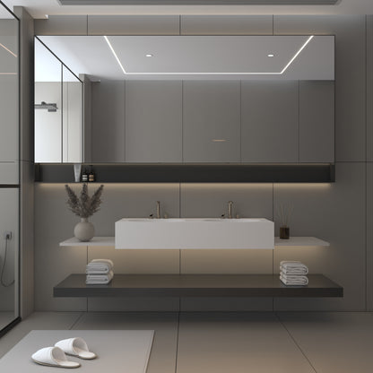 Vulcano Prestige Edge - Lavatório Duplo Suspenso em Corian®