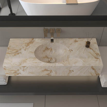 Vulcano Prestige Edge - Lavatório Simples Suspenso em Corian®