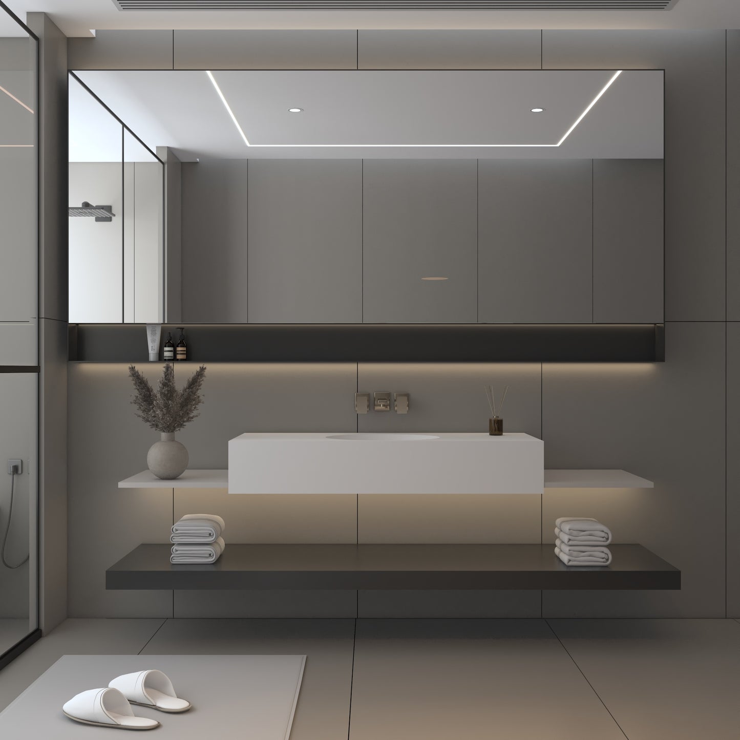 Vulcano Prestige Edge - Lavatório Simples Suspenso em Corian®