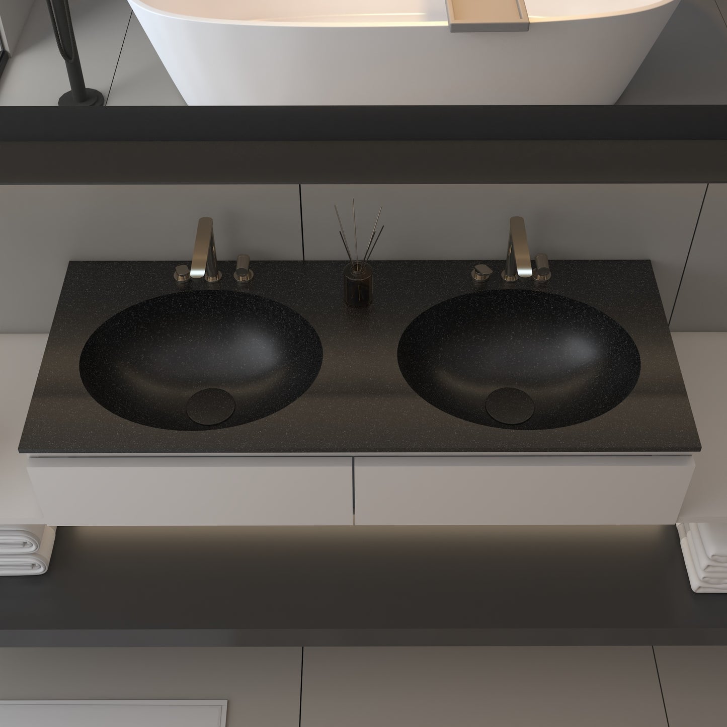 Vulcano Prestige - Lavatório Simples de Encastre em Corian®