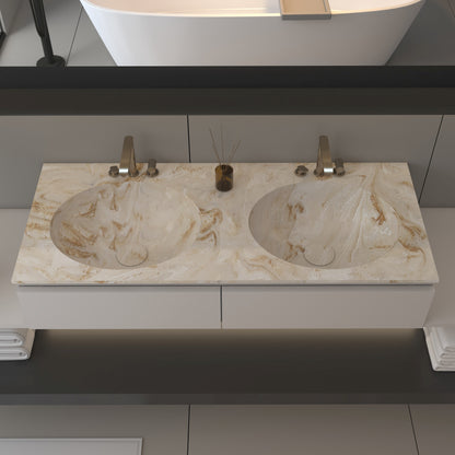 Vulcano Prestige - Lavatório Simples de Encastre em Corian®
