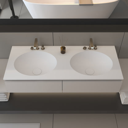 Vulcano Prestige - Lavatório Simples de Encastre em Corian®
