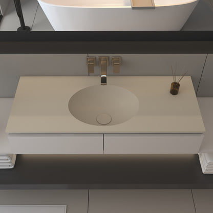 Vulcano Prestige - Lavatório Simples de Encastre em Corian®