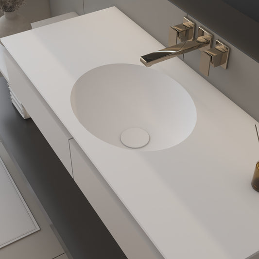 Vulcano Prestige - Lavatório Simples de Encastre em Corian®