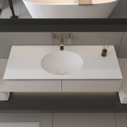 Vulcano Prestige - Lavatório Simples de Encastre em Corian®