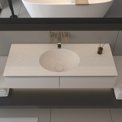 Vulcano Prestige - Lavatório Simples de Encastre em Corian®