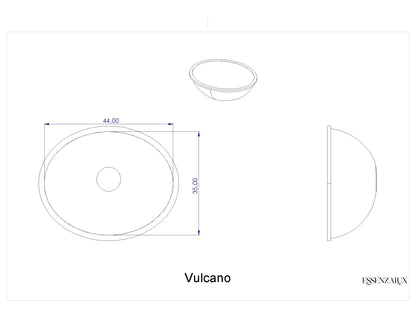 Vulcano Prestige Deep Corian® Double Wall-Hung Washbasin